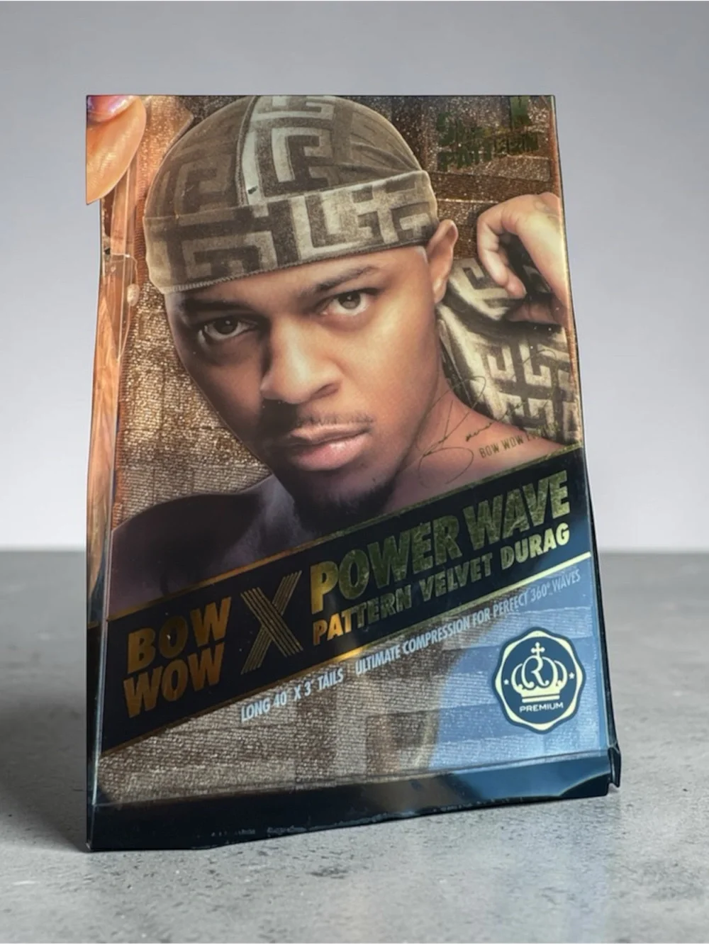 Power Wave Pattern Velvet Durag - Brown